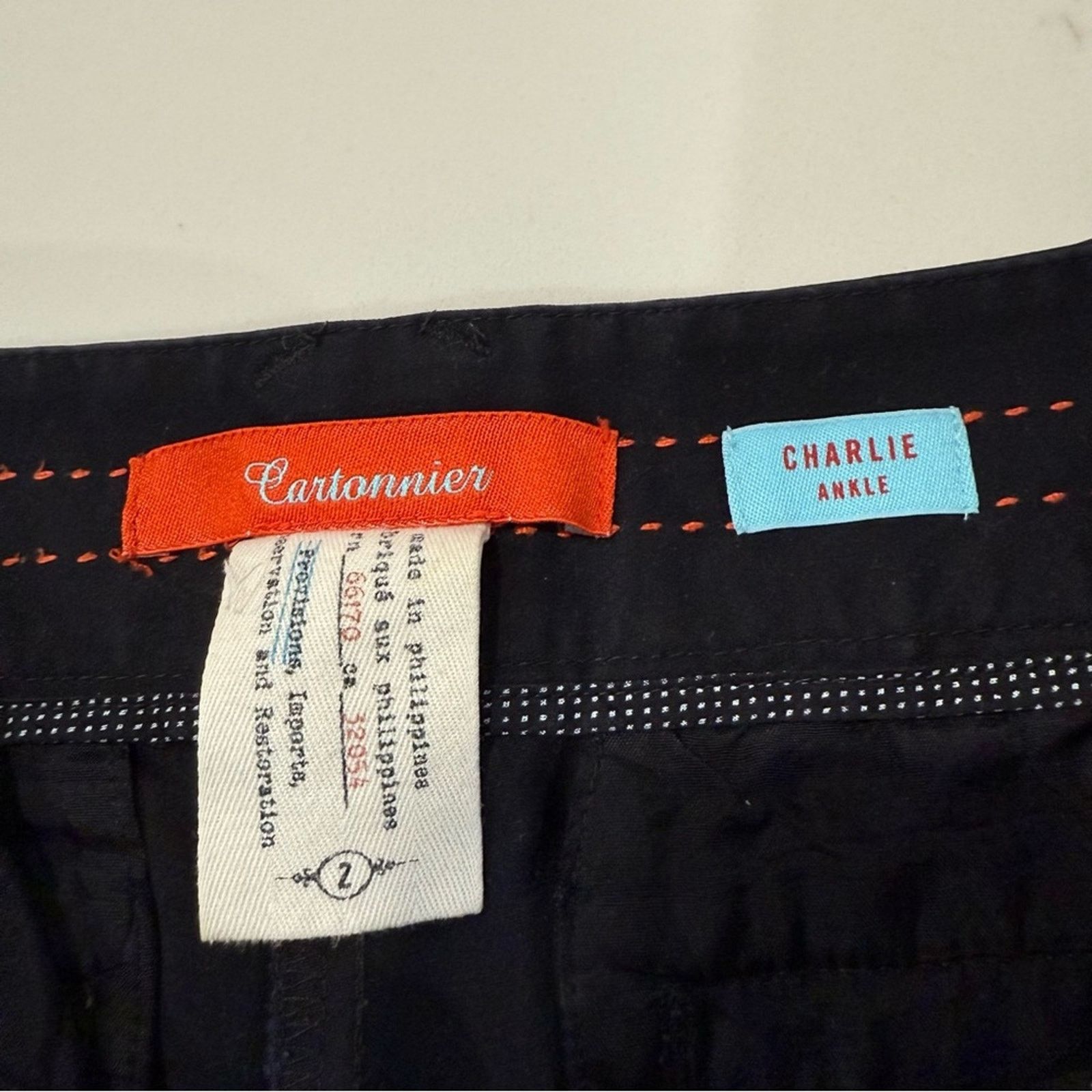 Anthropologie Anthropologie Cartonnier Ankle Zip Charlie Trousers Womens 2 Size 26" / US 2 / IT 38 - 7 Thumbnail