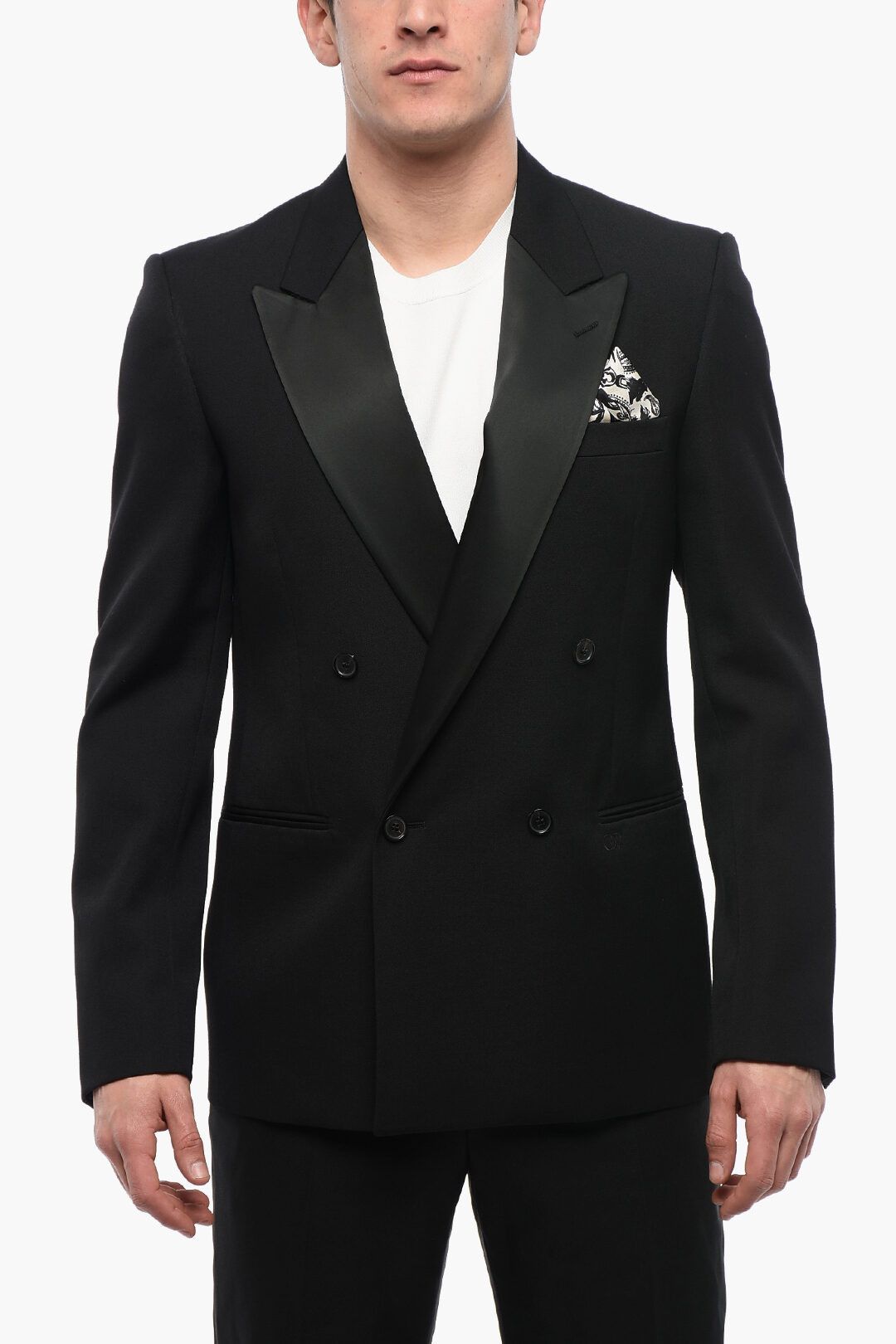 Off-White og1mm1025 Double-breasted Tattoo Blazer in Black Size US L / EU 52-54 / 3 - 1 Thumbnail