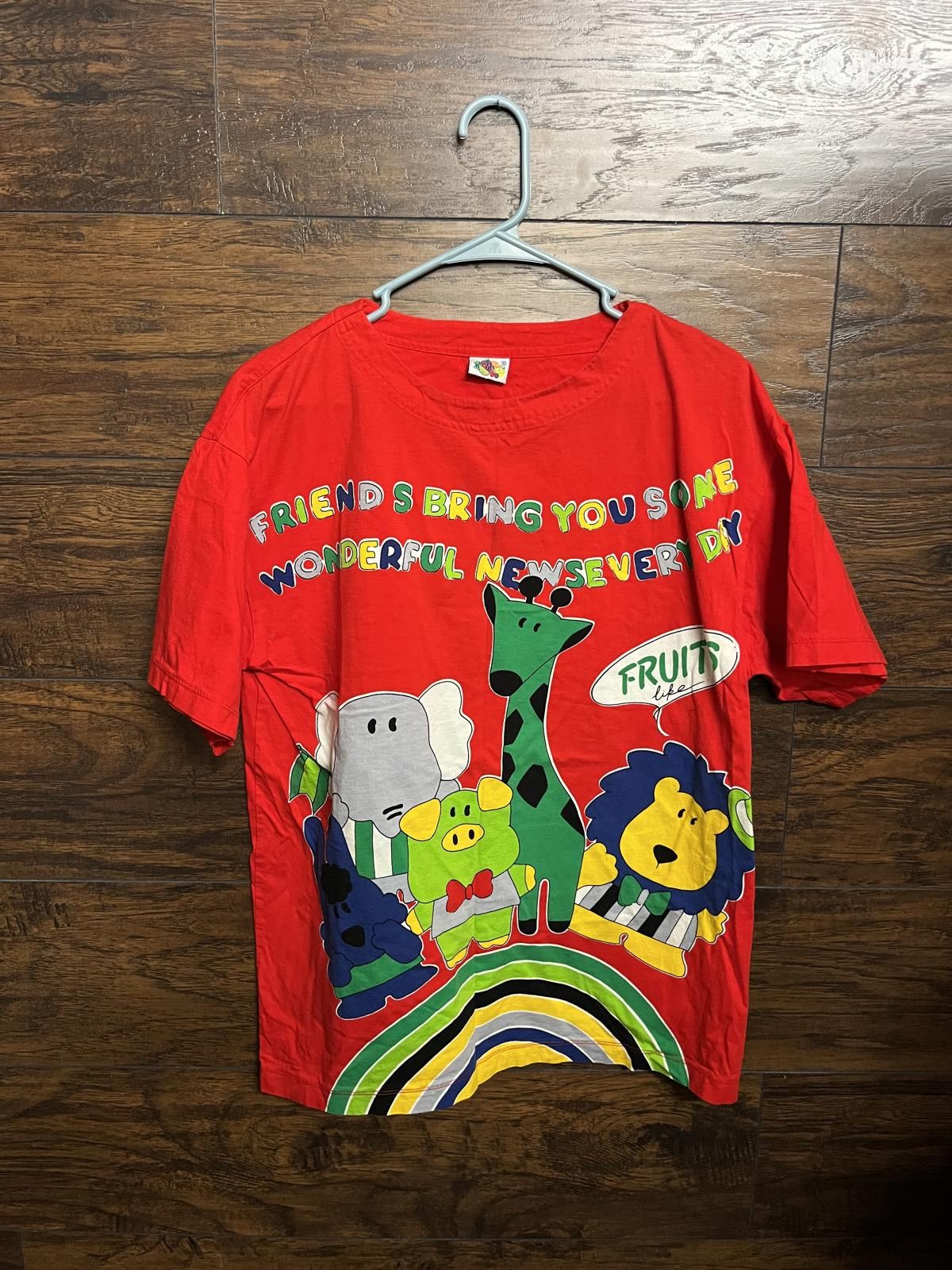 Designer Kindergarten Teacher Tee - Double Sided Animals - Size US M / EU 48-50 / 2 - 1 Thumbnail