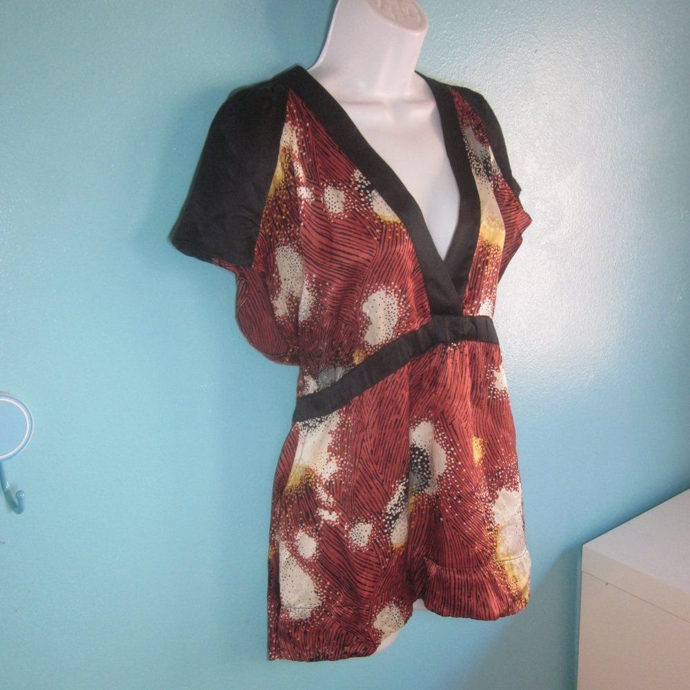 Vintage Aubergine 100% Silk Blouse Size M Size M / US 6-8 / IT 42-44 - 9 Thumbnail