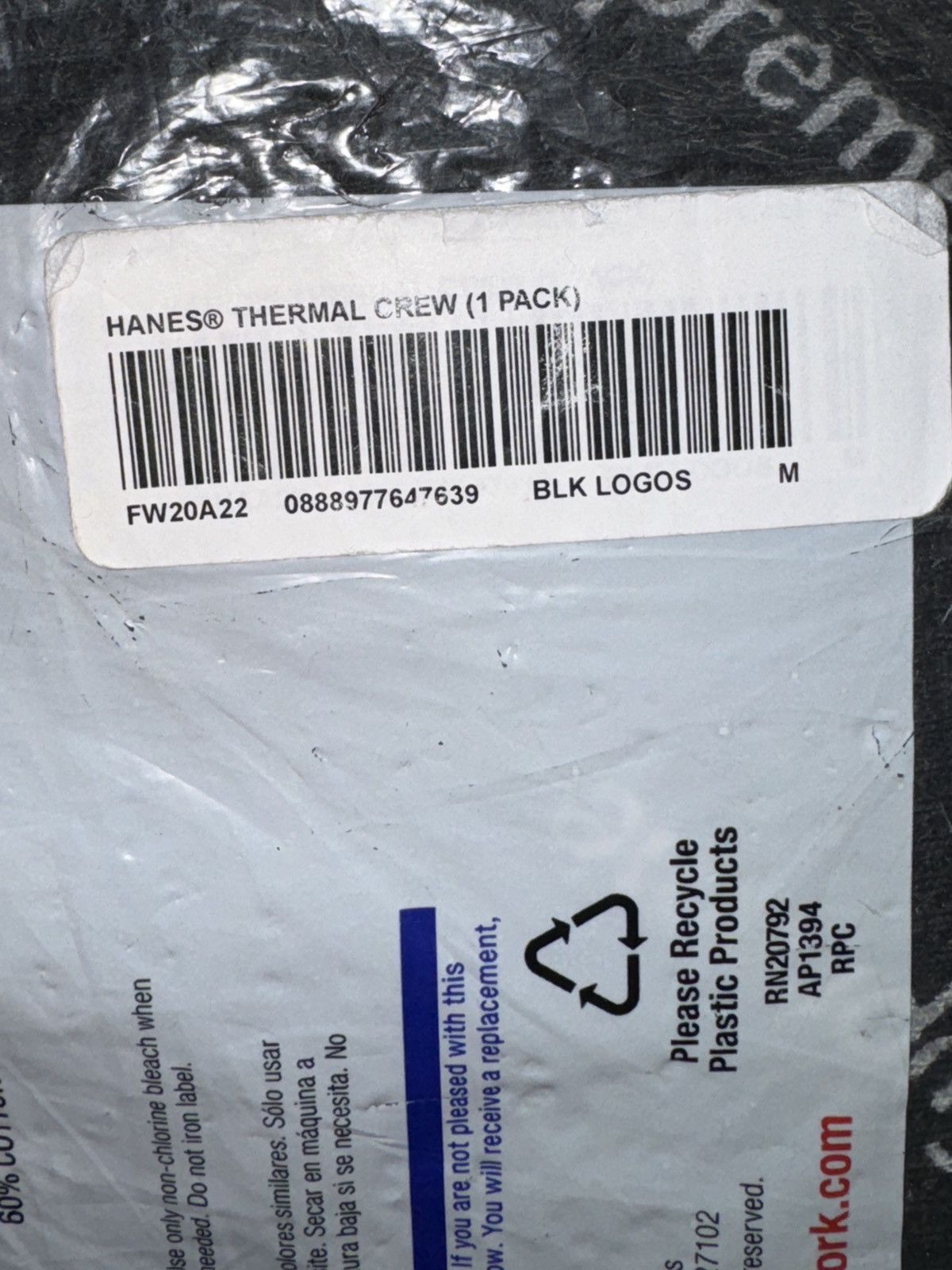 Supreme Supreme Hanes Thermal Crew (1 Pack) Size US M / EU 48-50 / 2 - 3 Thumbnail