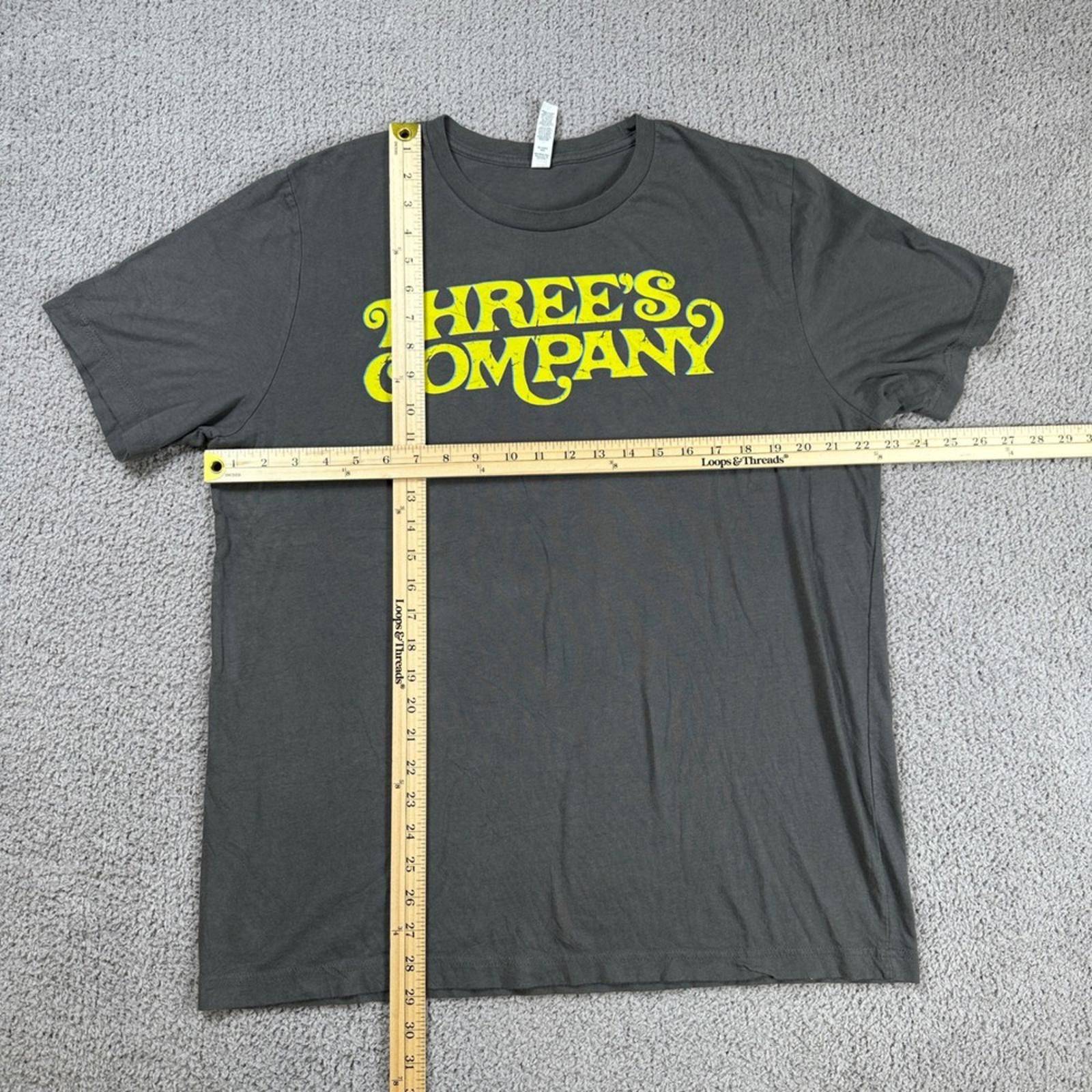 Other Three's Company T Shirt Mens XL Gray Short Sleeve Size US XL / EU 56 / 4 - 2 Thumbnail