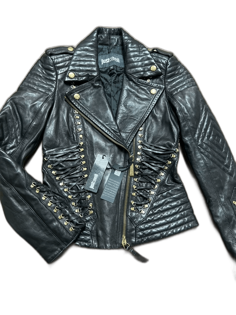 Just Cavalli JustCavalli High-End Women's Leather Jacket Size US M / EU 48-50 / 2 - 1 Thumbnail