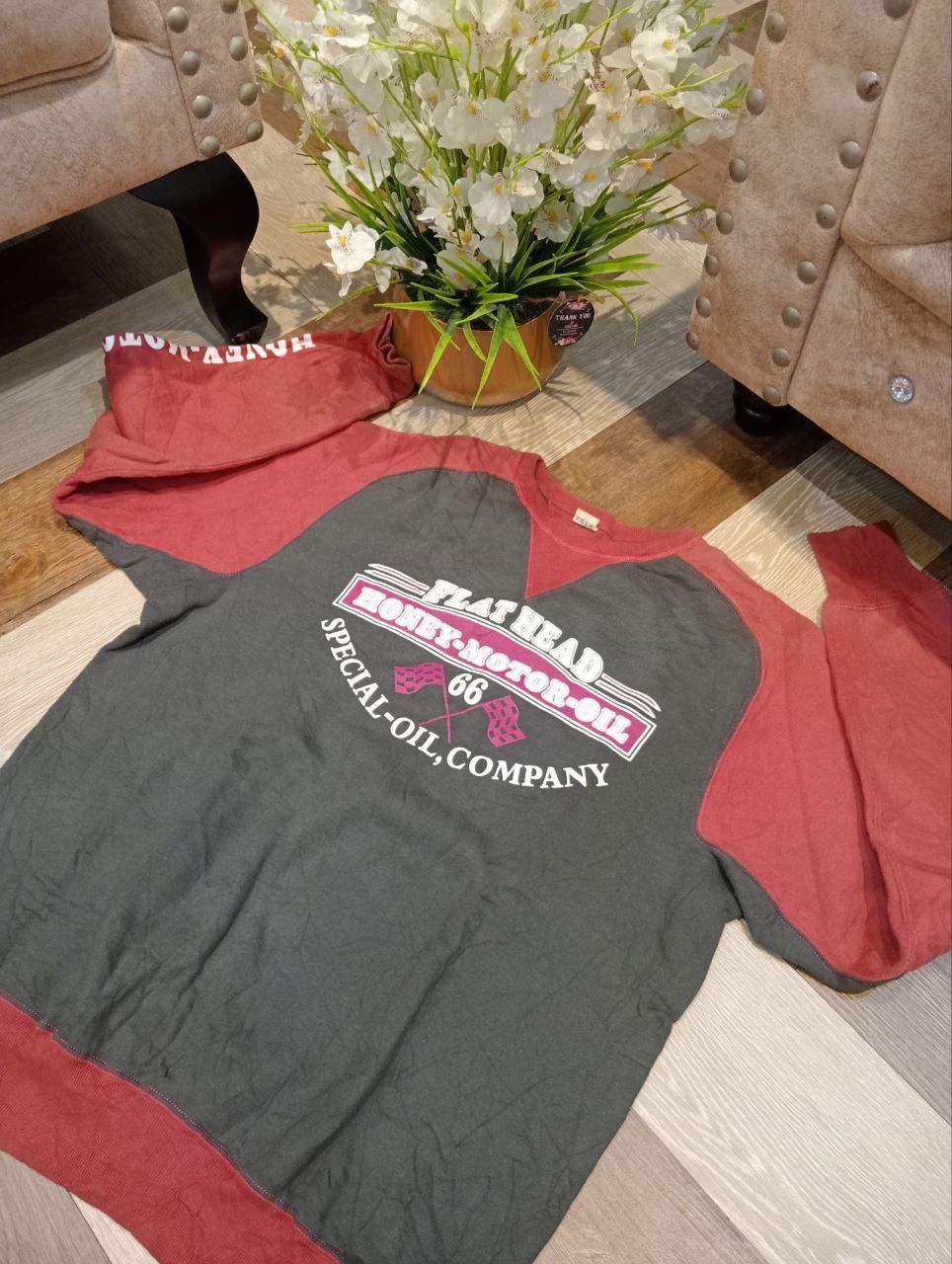 The Flat Head THE FLAT HEAD HONEY MOTOR OIL SWEATSHIRT - SIZE XL Size US XL / EU 56 / 4 - 9 Thumbnail