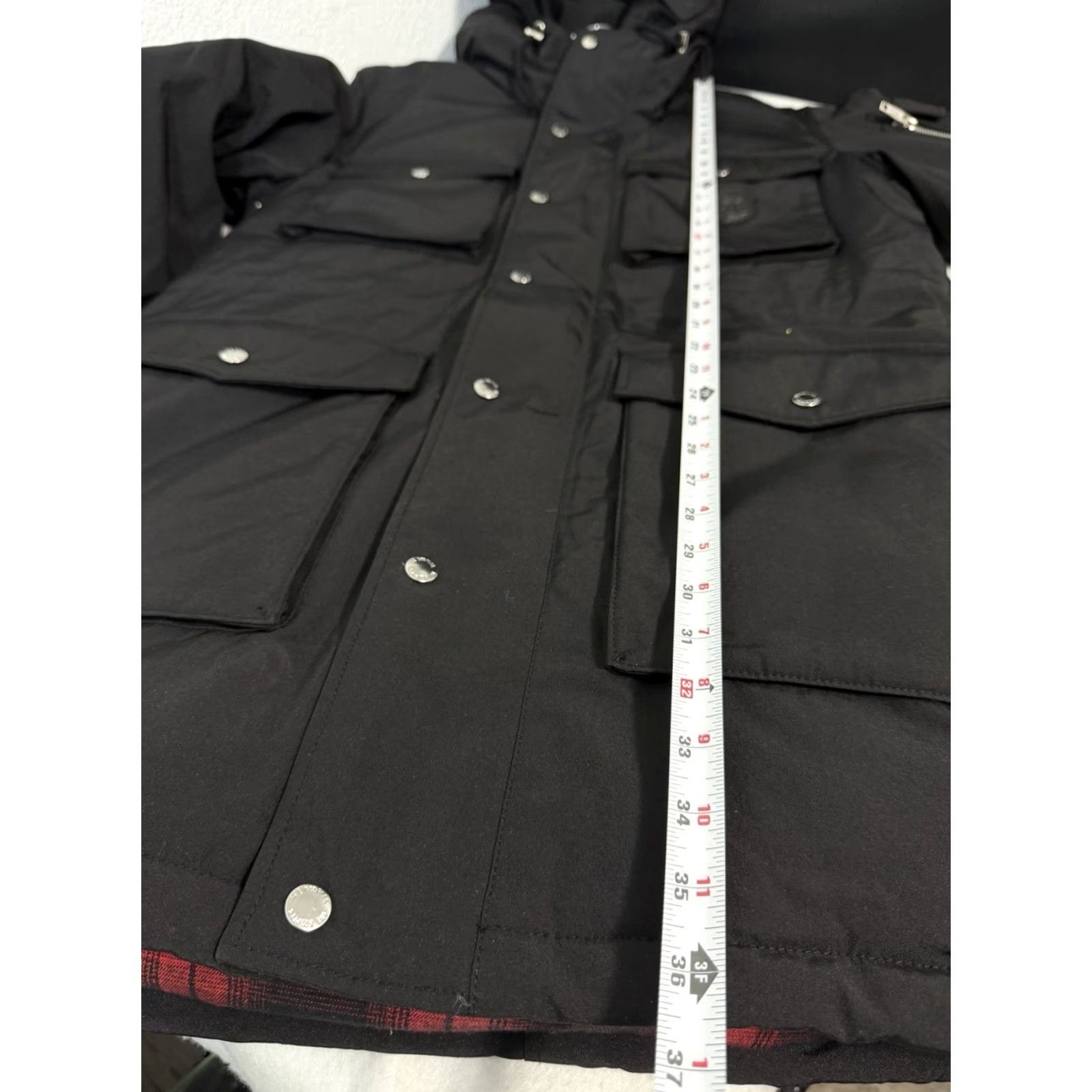 The Kooples The Kooples Parka Coat Mens Hooded Pockets Winter Sz M Black Denim Polyester Jacket Style Classic Size US M / EU 48-50 / 2 - 2 Thumbnail