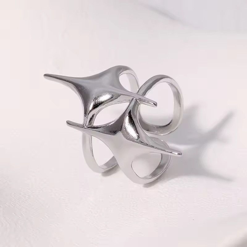 Other Y2K Cross Star Open Rings Size ONE SIZE - 2 Thumbnail