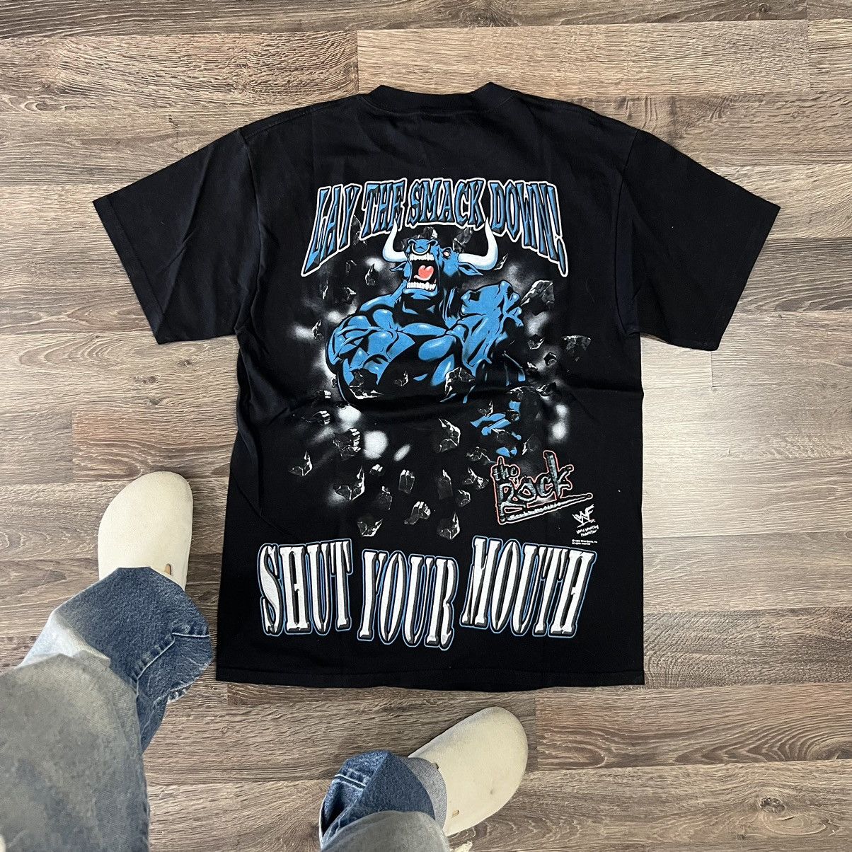 WWE Vintage the rock wrestling t shirt WWE 1999 Size US L / EU 52-54 / 3 - 1 Thumbnail