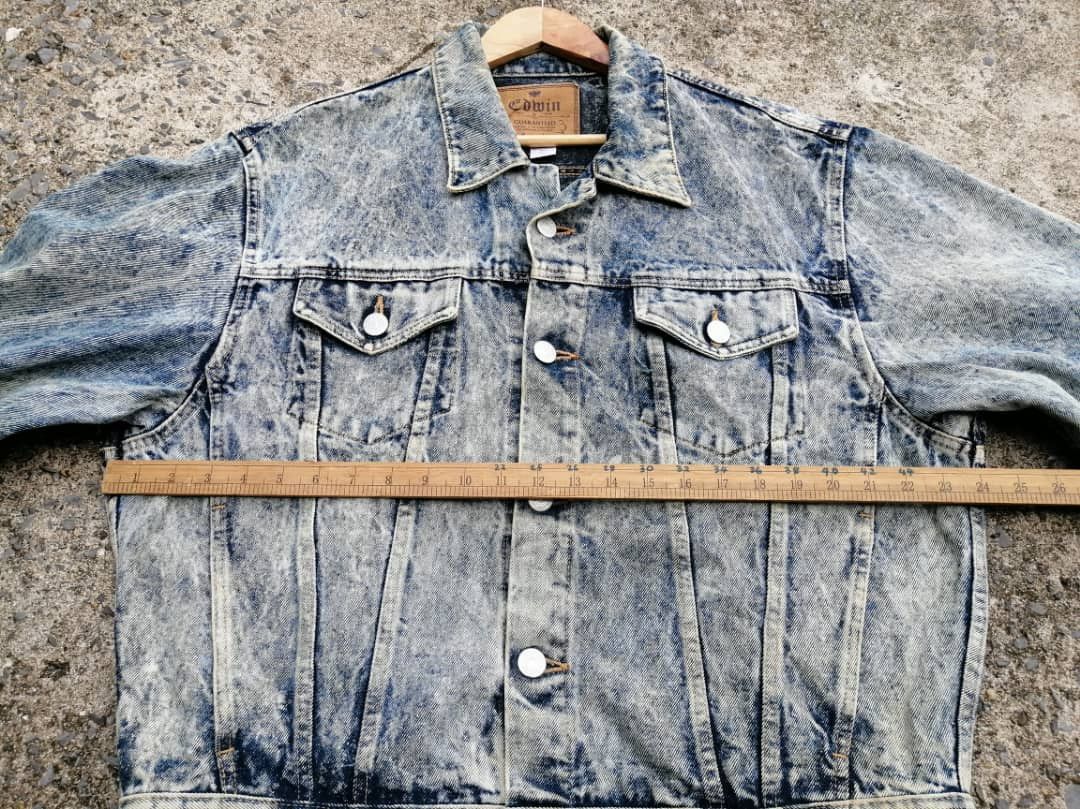 Edwin × Vintage Vintage Edwin Nice Style Acid Washed Denim Jacket Size US L / EU 52-54 / 3 - 3 Thumbnail