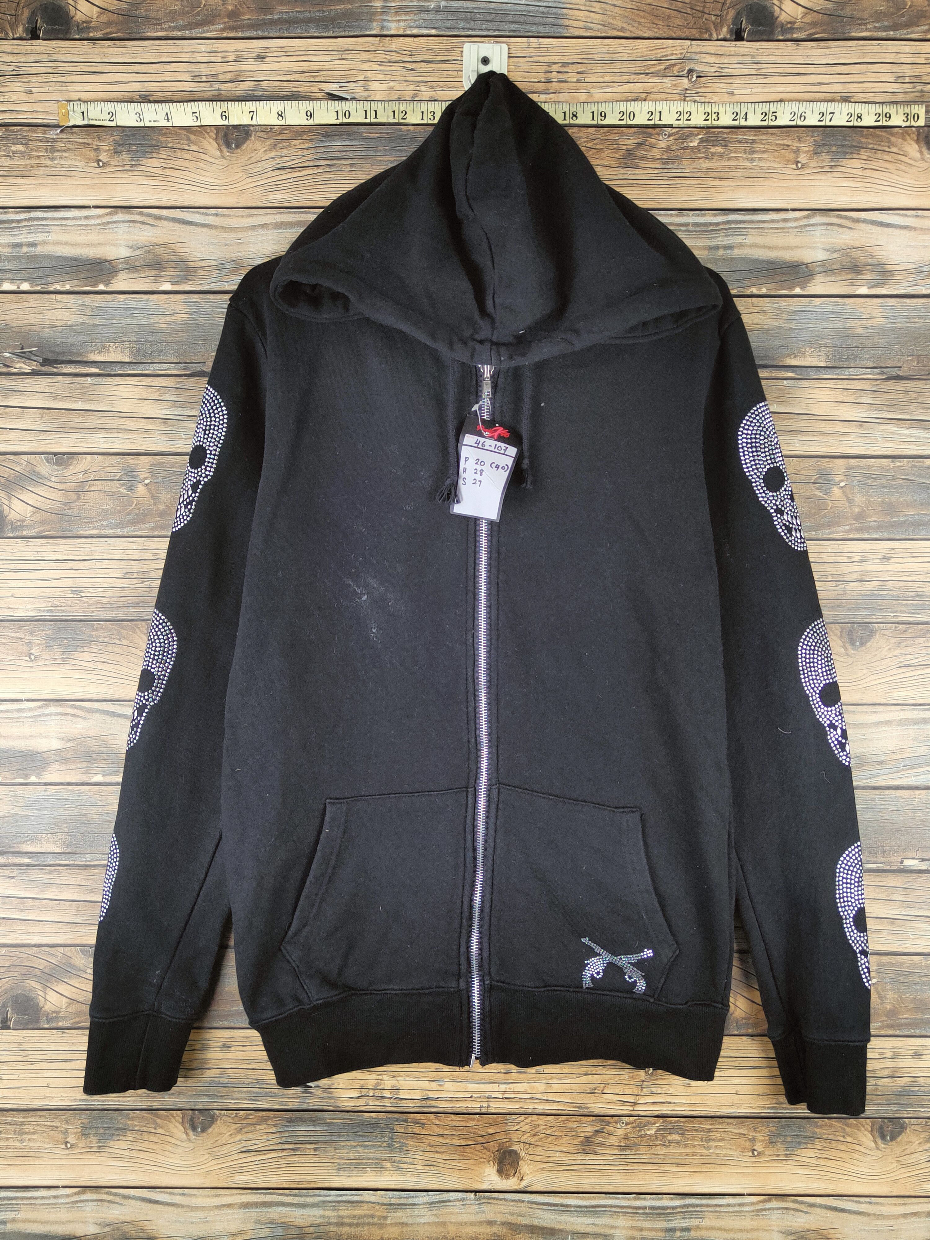 DL Japanese Brand Black Skulls Hoodie Sweaters #47-107