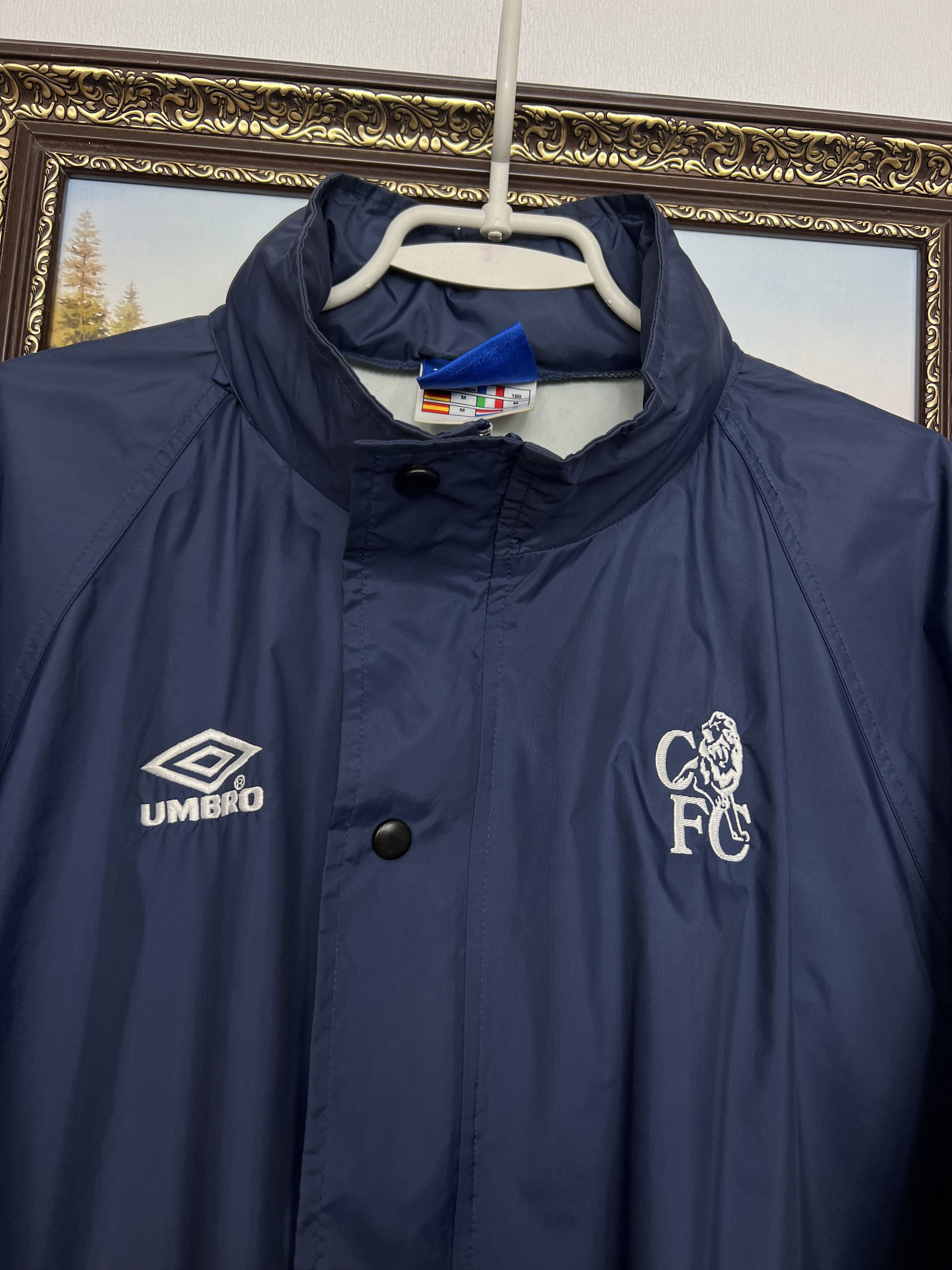 Umbro Chelsea Football Jacket Soccer Windbreaker Hooded Rain Size US M / EU 48-50 / 2 - 3 Thumbnail