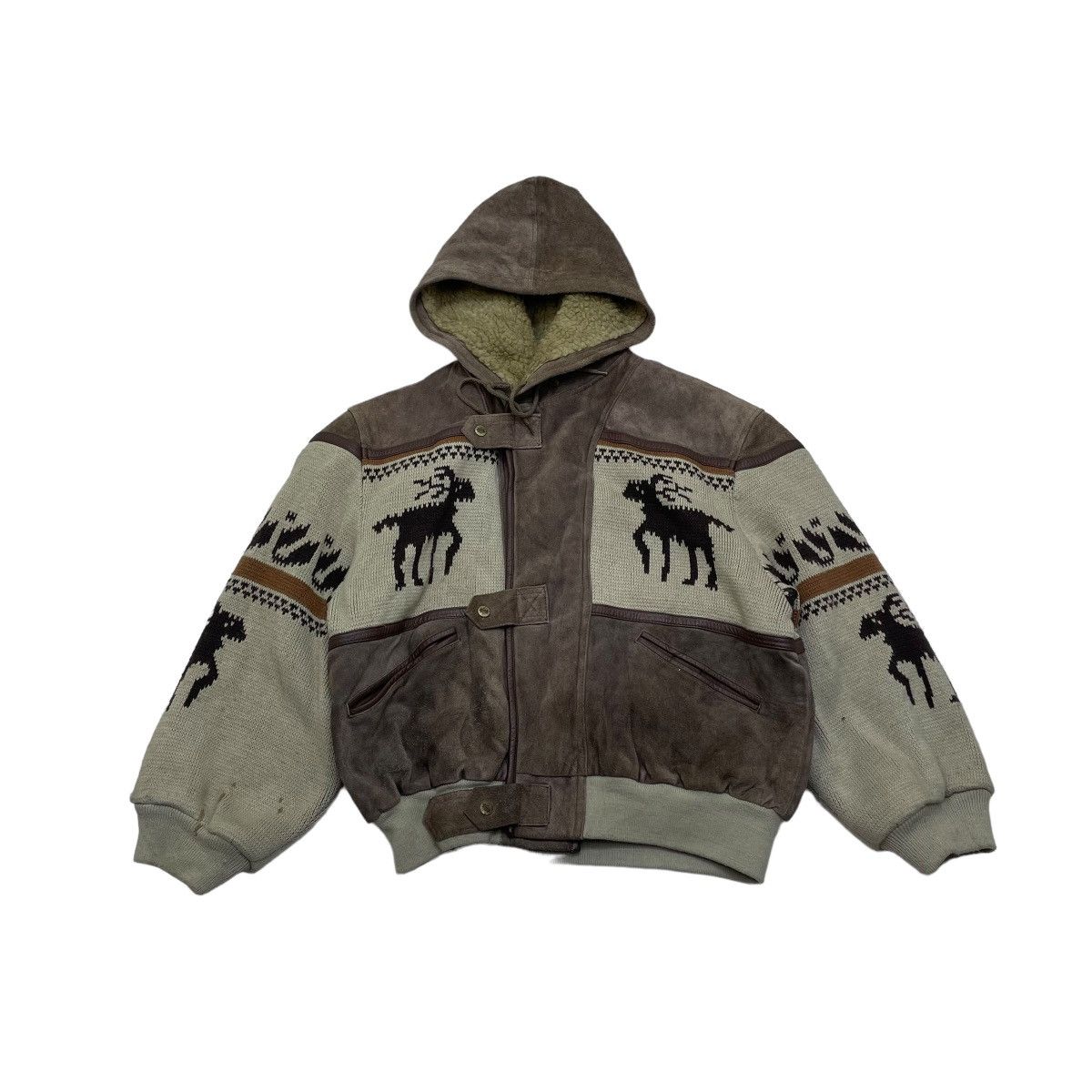 Native Vintage Japanese Brand ALLIX Shearling Native Suede Jacket Size US L / EU 52-54 / 3 - 2 Thumbnail