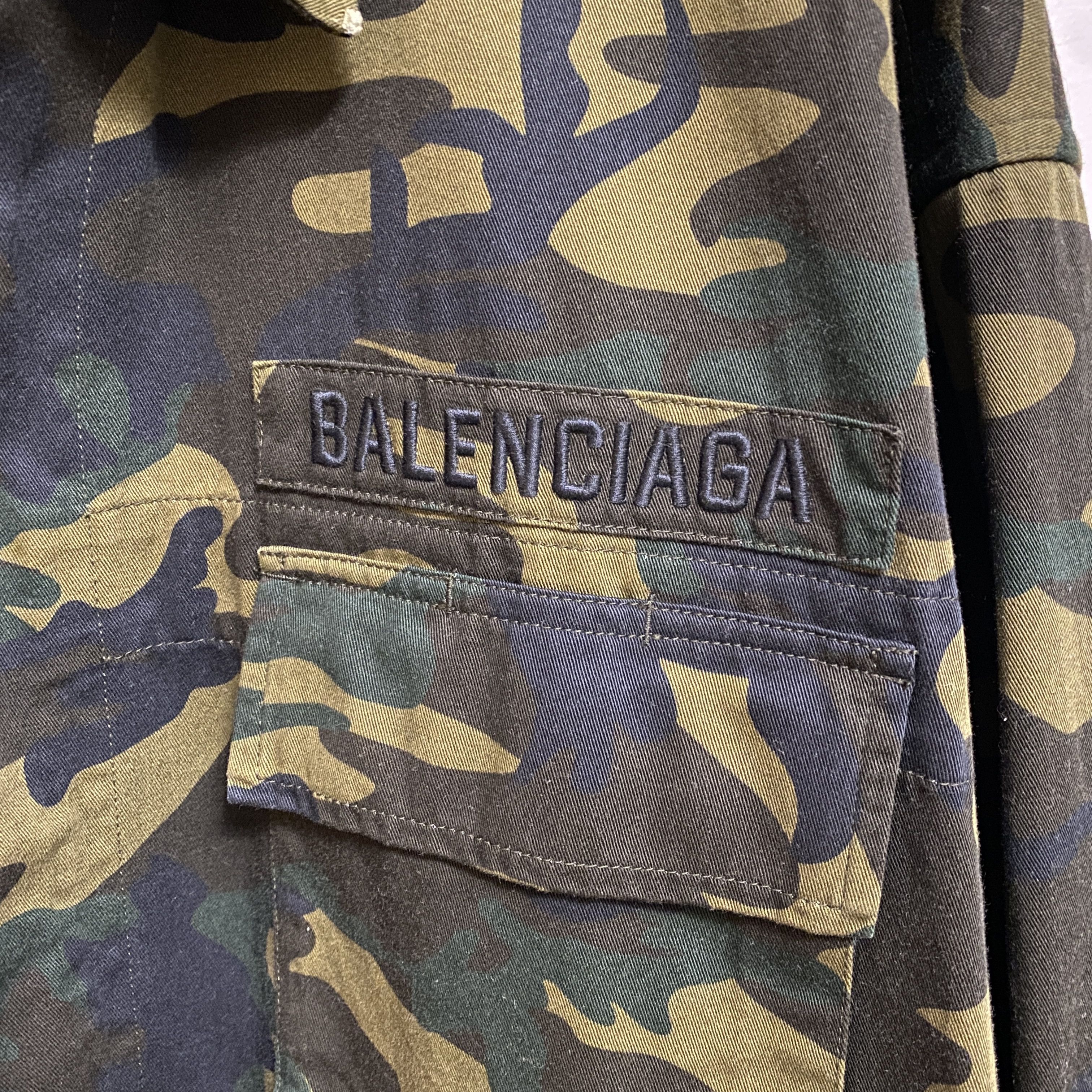 Balenciaga Balenciaga Camo Super Distressed Oversized Jacket Shirt Size US M / EU 48-50 / 2 - 8 Thumbnail