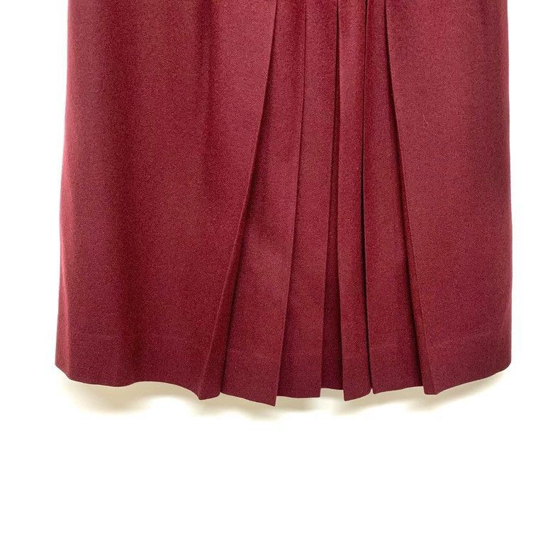 Yves Saint Laurent Ysl Burgundy Pleated Skirt Size 36-2506 Size 35" - 7 Thumbnail