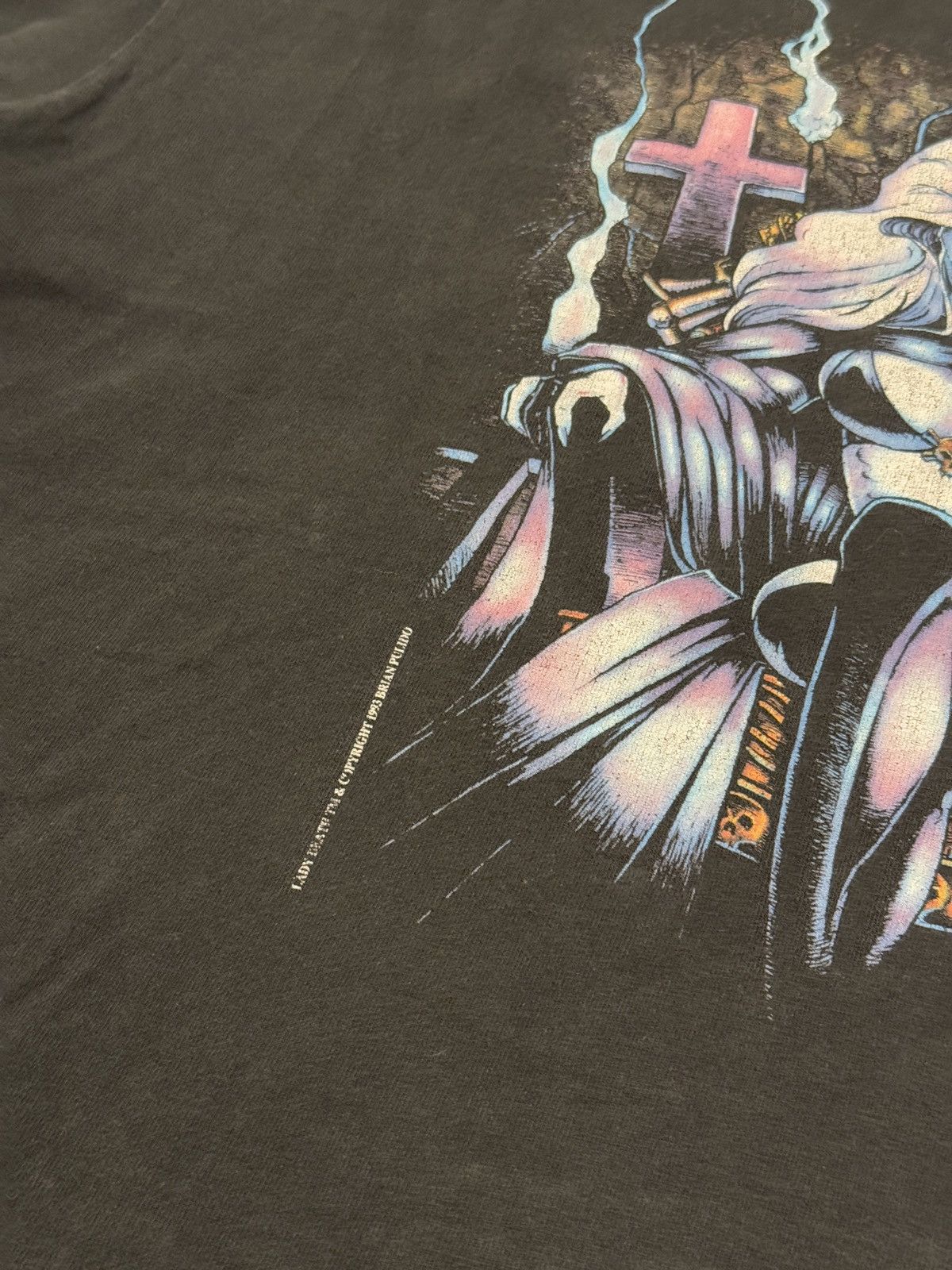 Fruit Of The Loom × Marvel Comics × Vintage *RARE* 1993 90s SINGLE STITCH COMICS CHAOS! LADY DEATH Size US XL / EU 56 / 4 - 10 Thumbnail