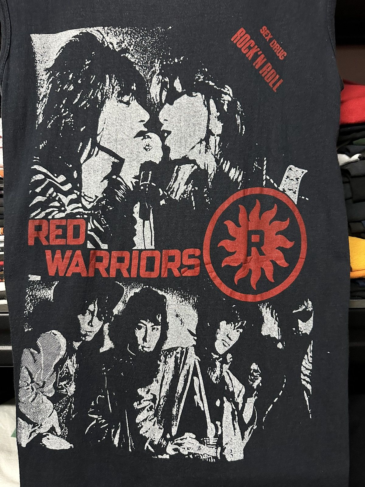 Band Tees × Seditionaries × Vintage Vintage 80s Red Worriors Sex Drug Faded Tee Size US S / EU 44-46 / 1 - 2 Thumbnail