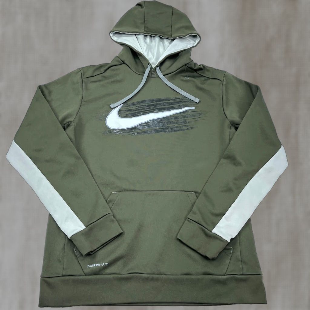 Nike Nike Hoodie Men M Green Sweatshirt Therma Fit Swoosh Logo Graphic Print Pullover All Seasons Hooded Lightweight Moisture Wicking Pockets Nike Therma Size US M / EU 48-50 / 2 - 1 Thumbnail