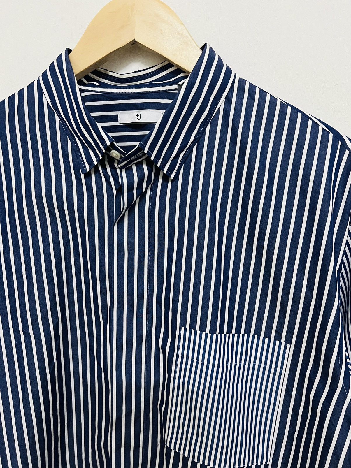 Jil Sander × Uniqlo Jil Sander X Ut +J Oversized Striped Shirt Size US L / EU 52-54 / 3 - 2 Thumbnail