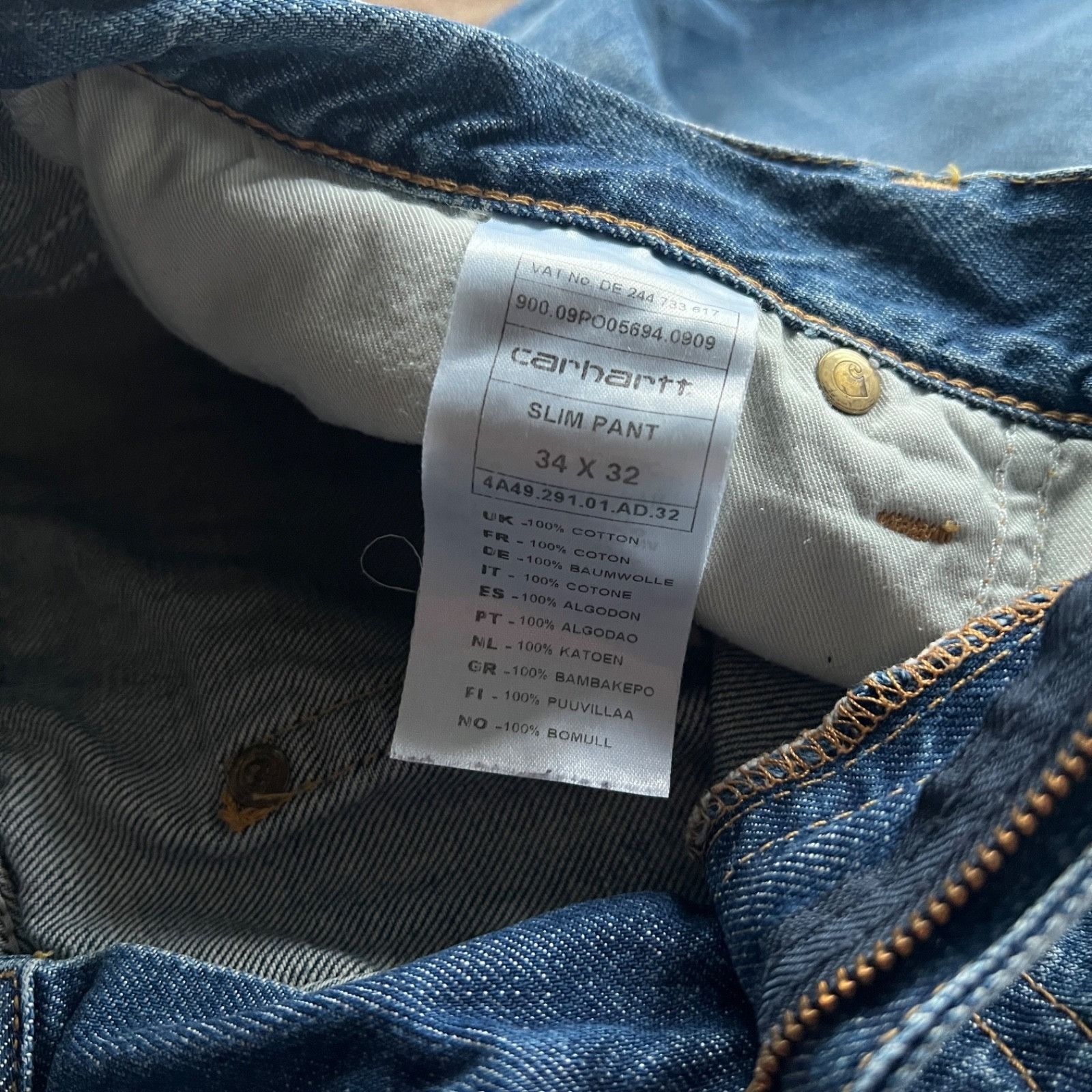 Carhartt Carhartt Slim Fit Jeans Men’s Blue Denim Workwear Size 34x32 Size US 34 / EU 50 - 8 Thumbnail