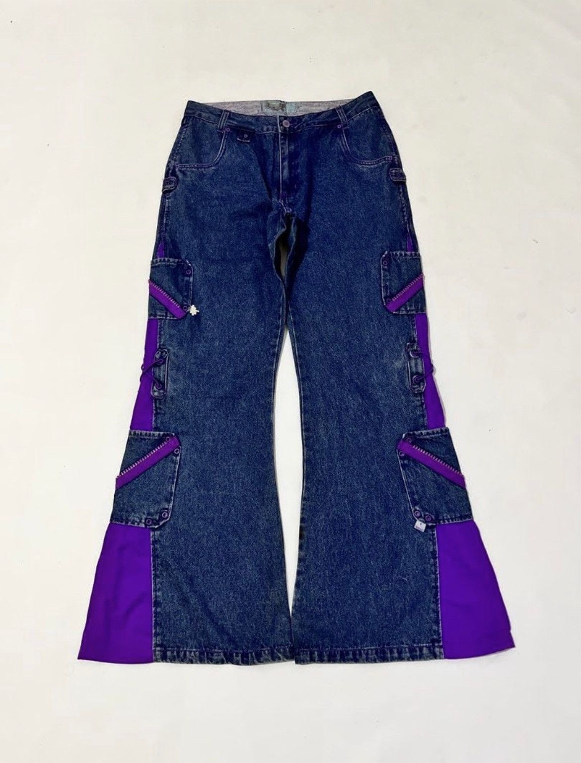 Japanese Brand Y2K Macgirl macgear rave cargo flare Size 31" - 2 Thumbnail