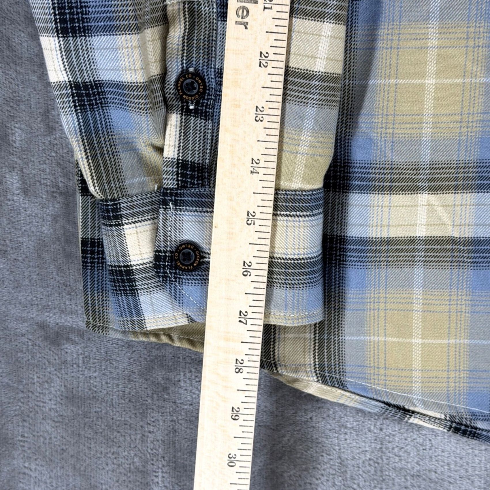 Vintage Dixxon Flannel Company Delmo Plaid Shirt Mens 3X Tan Blue Black D-Tech Button Up Shirt Size US XXL / EU 58 / 5 - 6 Thumbnail