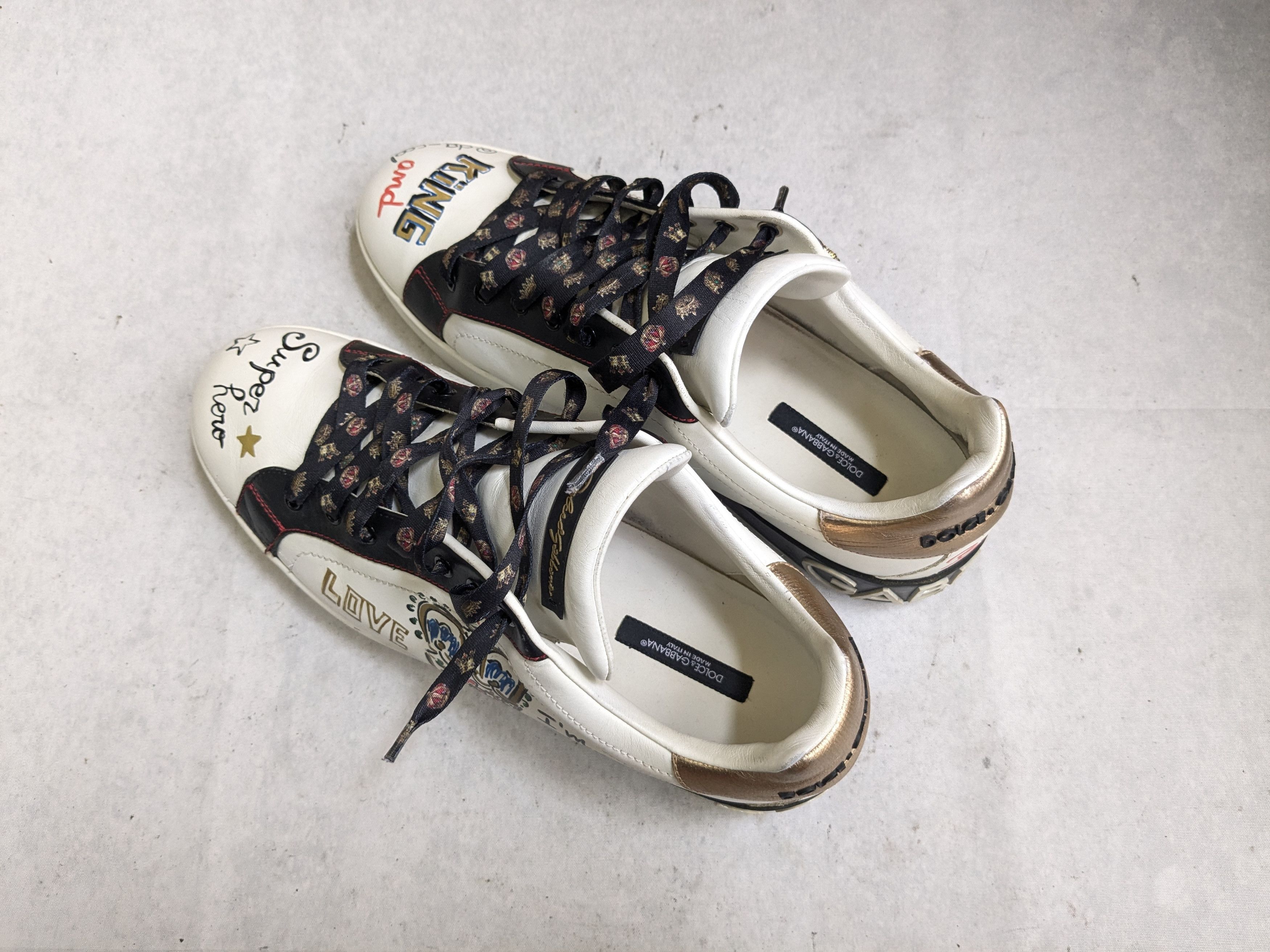 Dolce & Gabbana Dolce & Gabbana Portofino Sneakers White 11 Crown King Size US 11 / EU 44 - 16 Thumbnail