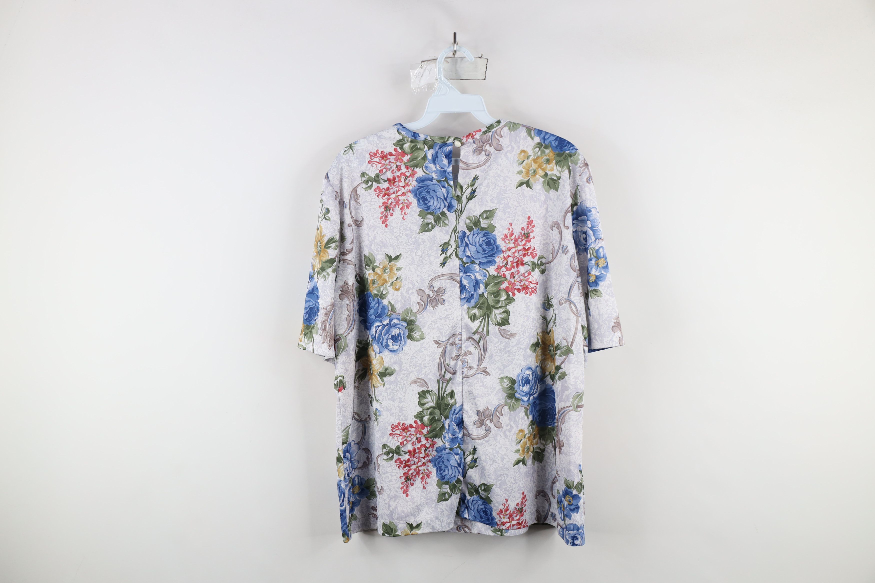 Vintage Vintage 90s Streetwear Ribbed Flower Knit Shirt Top USA Size L / US 10 / IT 46 - 12 Thumbnail