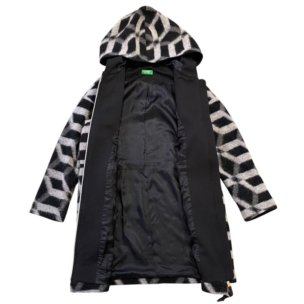 United Colors Of Benetton United Colors of Benetton Hooded Overcoat Size US M / EU 48-50 / 2 - 5 Thumbnail