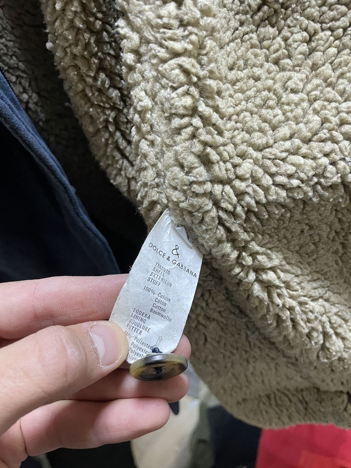 Dolce & Gabbana × Vintage 90s DOLCE GABBANA Coat FUR MESH SHERPA PARKA JACKET Size XS / US 0-2 / IT 36-38 - 7 Thumbnail