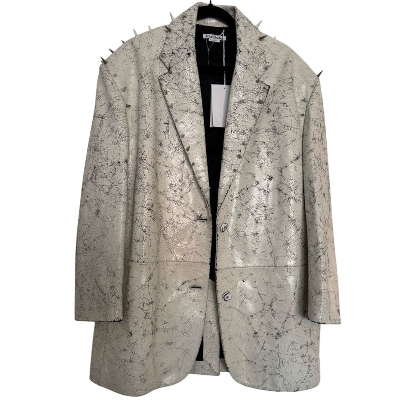 Acne Studios Acne Studio Cream and Black Studded Blazer NWT Runway Piece Size 38R - 1 Thumbnail