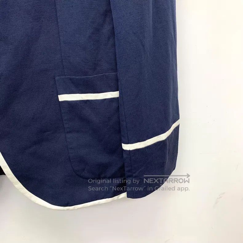 Gucci Gucci Dark blue trim cotton lapel single-breasted long-sle Size US M / EU 48-50 / 2 - 4 Thumbnail