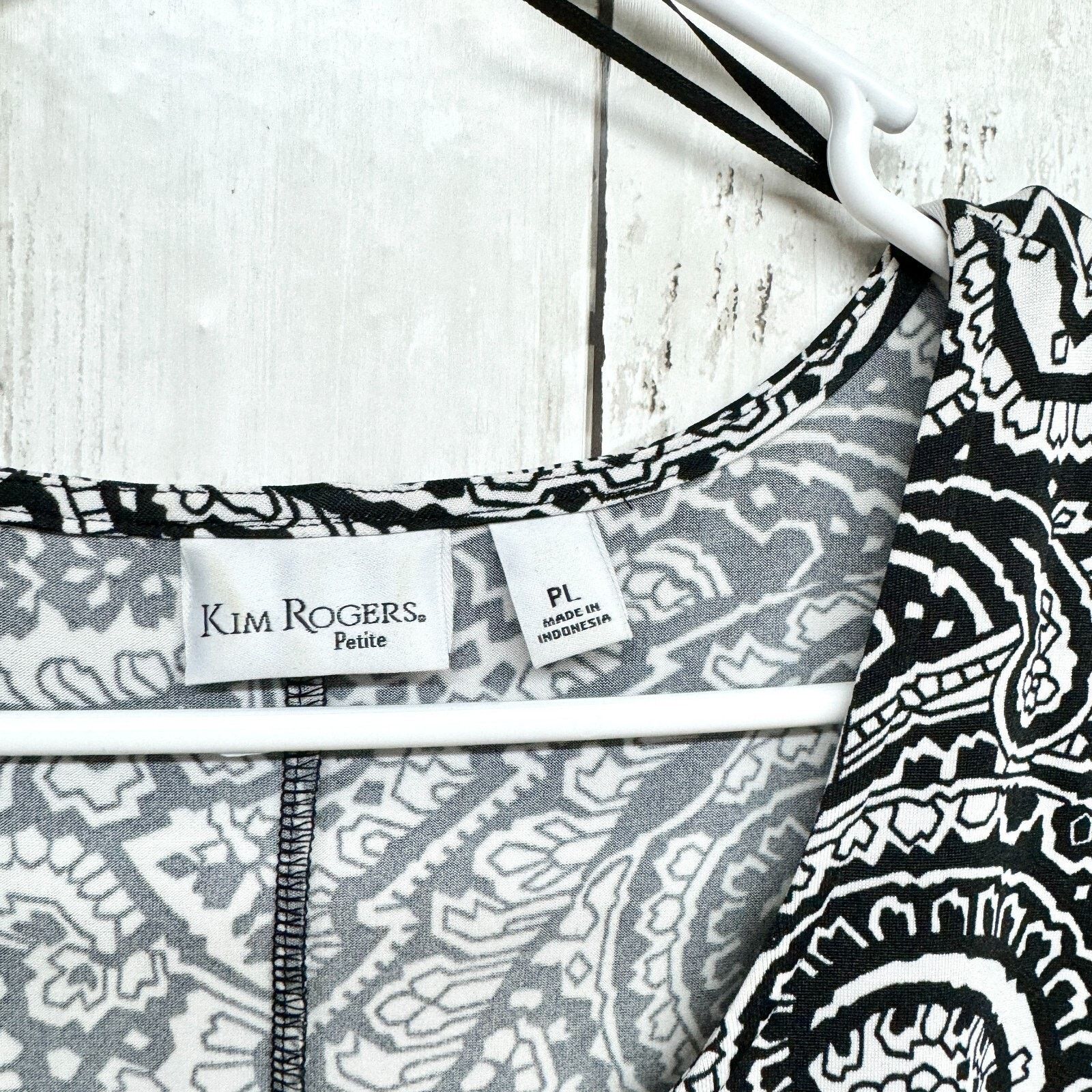 Other Kim Rogers Dress Size PL Cold Shoulder Black Paisley Mini Size L / US 10 / IT 46 - 2 Thumbnail