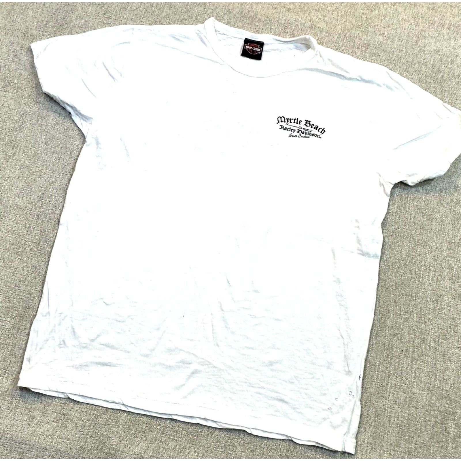 Harley Davidson Harley-Davidson Myrtle Beach 2015 Men's Large Tee Two-Sided Back Thrashing T-Shirt White Size US L / EU 52-54 / 3 - 2 Thumbnail