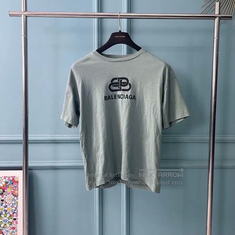 Balenciaga Olive green lock short-sleeved