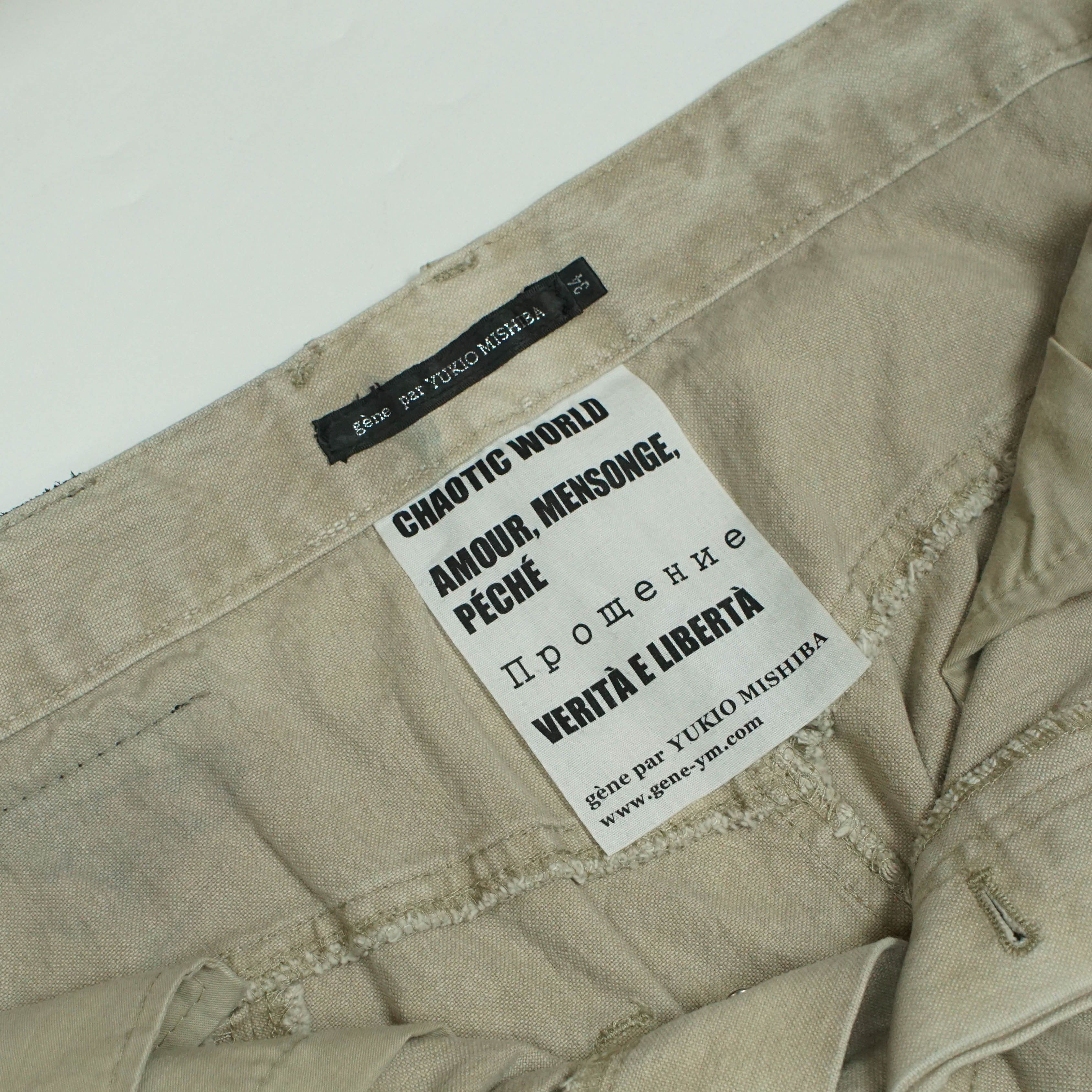 Gene Par Yukio Mishiba *NoTariff Yukio Mishiba Gene Par Banana Cut Zip Leg Pants Size US 34 / EU 50 - 3 Thumbnail