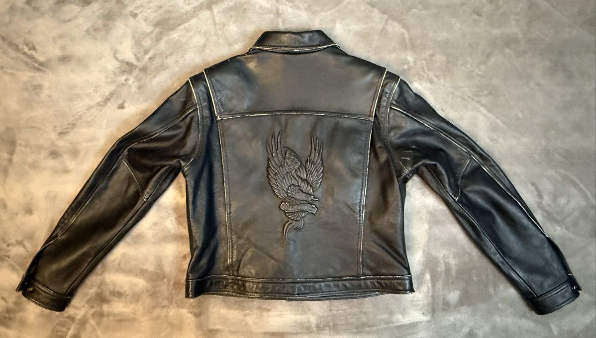 Harley Davidson Woman’s Harley Davidson Trucker/Motoclcle Jacket Blk Lg VTG Size L / US 10 / IT 46 - 10 Thumbnail