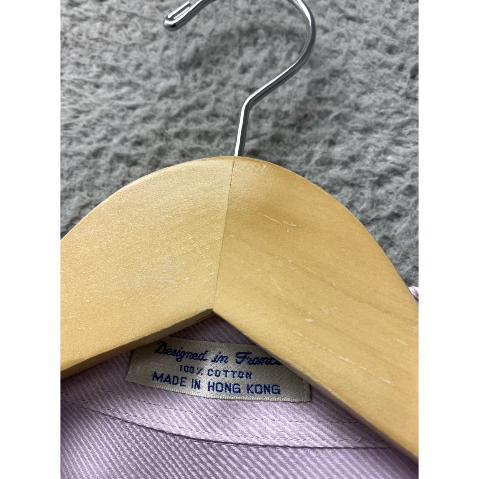 Faconnable Faconnable Button Shirt Men’s 4 16R Lavender Cotton / 158-33 Size XXL / US 16-18 / IT 52-54 - 5 Thumbnail