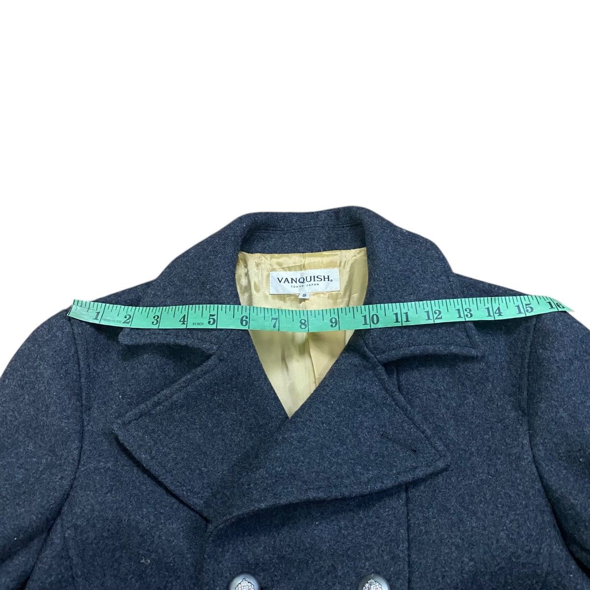 Vanquish Vintage Vanquish PeaCoat Short Coat Melton Double Coat Size US S / EU 44-46 / 1 - 14 Thumbnail