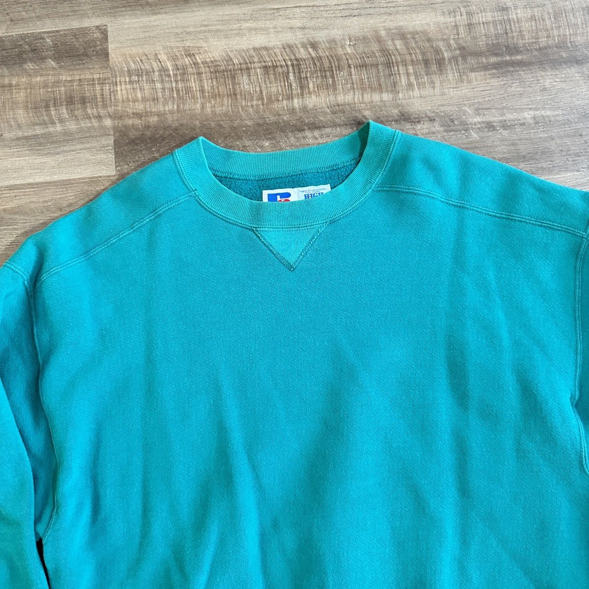 Vintage Vintage Faded Green Russell Heavyweight Crewneck Size XL Size US XL / EU 56 / 4 - 2 Thumbnail