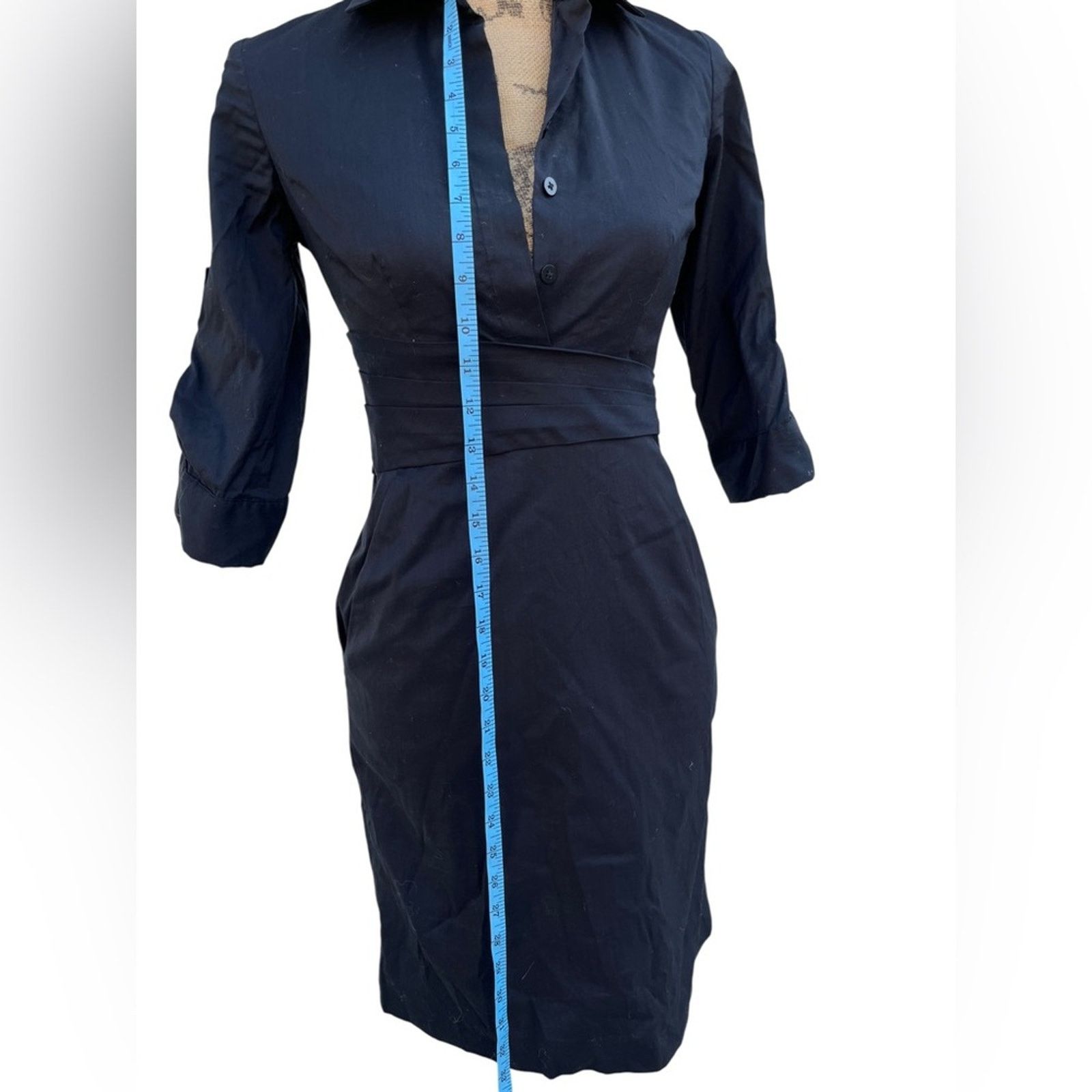 Ann Taylor Vintage Ann Taylor Classic Black Long Sleeve Dress Size XS / US 0-2 / IT 36-38 - 3 Thumbnail