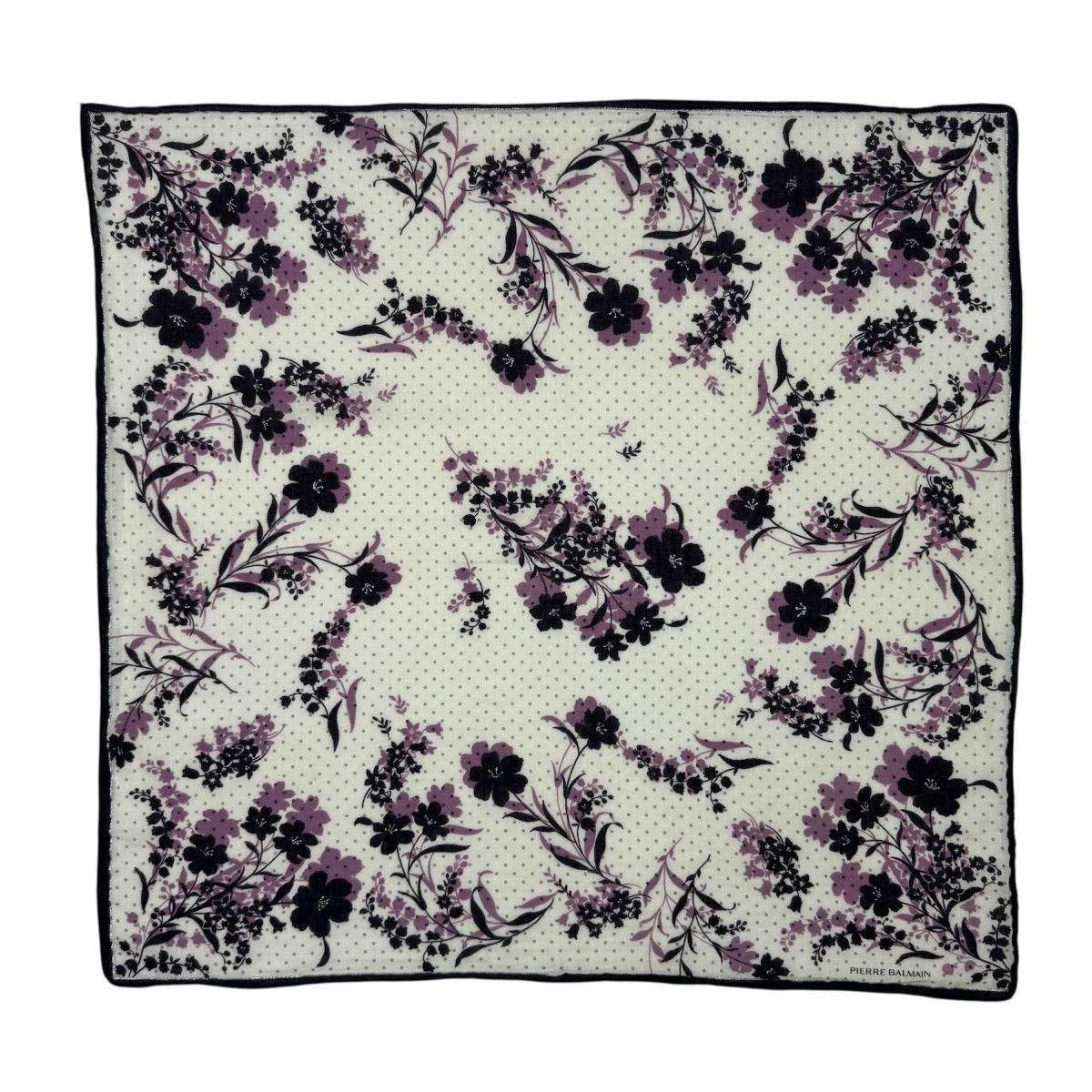 Pierre Balmain Vintage Pierre Balmain Pocket Square / Neckerchief – Floral Size ONE SIZE - 2 Thumbnail
