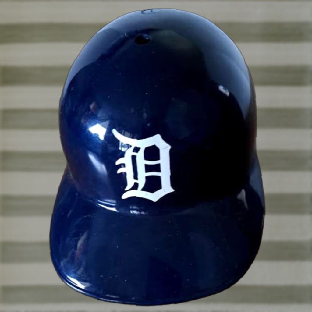 Vintage Detroit Tigers Laich Batting Helmet Blue Plastic Adjustable Men Baseball Cap EUC - Big D 1969 Sport Theme Size ONE SIZE - 1 Thumbnail