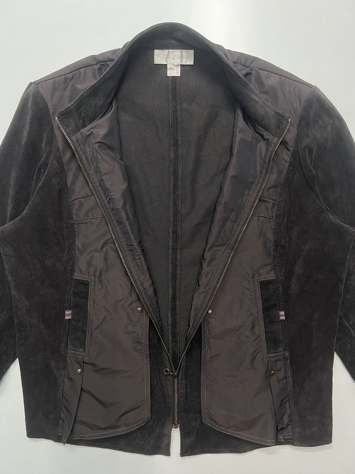 Japanese Brand 🔥UN JOUR AILLEURS CORDUROY JACKET Size L / US 10 / IT 46 - 6 Thumbnail