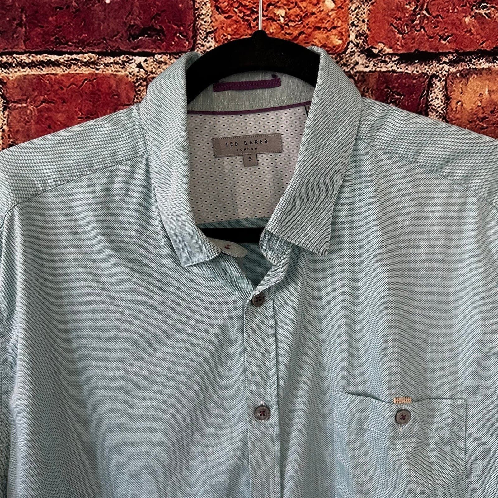 Ted Baker Mens ted baker, short sleeve button down size 5 Size US L / EU 52-54 / 3 - 3 Thumbnail