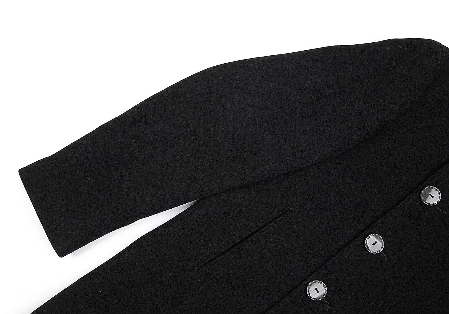 Yohji Yamamoto Yohji Yamamoto Black Detachable Collar Wool Jacket Size US L / EU 52-54 / 3 - 9 Thumbnail
