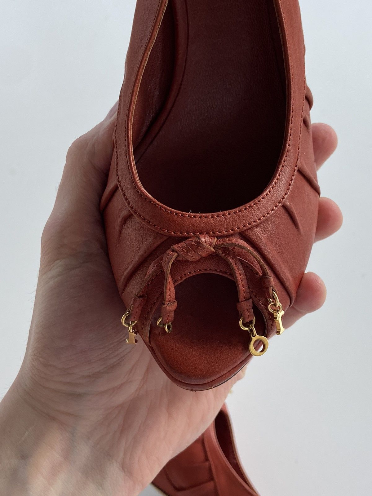 Christian Dior Monsieur Christian Dior vintage Heels brown patent leather Size US 6 / IT 36 - 14 Thumbnail