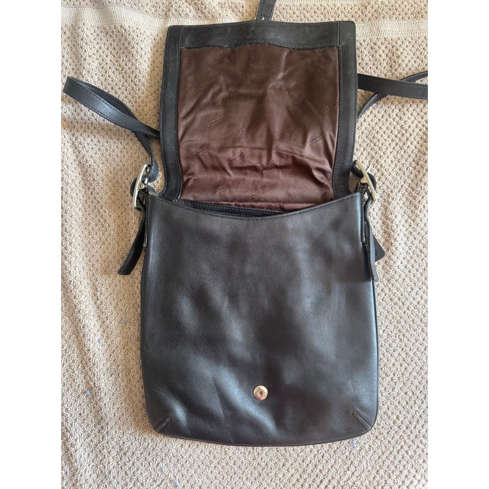 Coach Coach Saddle Crossbody Black Leather Handbag Size ONE SIZE - 4 Thumbnail