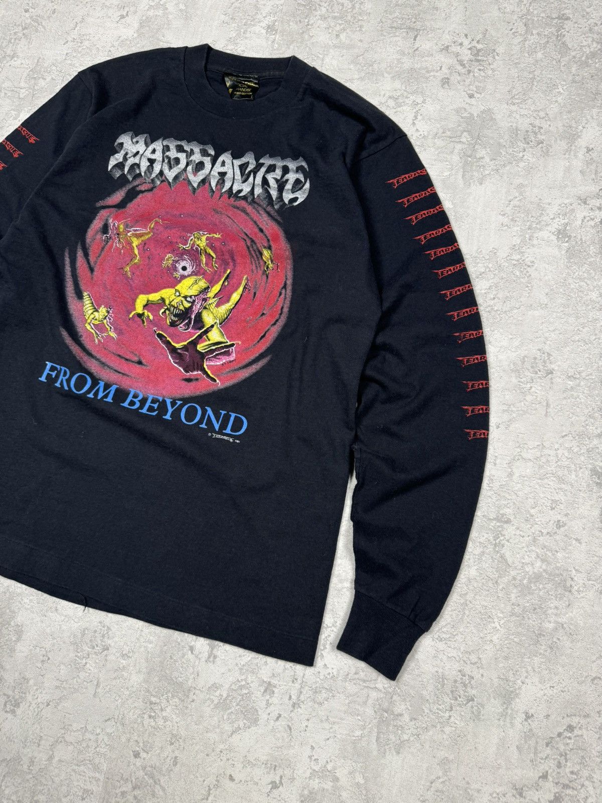 Band Tees RARE 1991 Massacre From Beyond Long Sleeve Size L Size US L / EU 52-54 / 3 - 3 Thumbnail