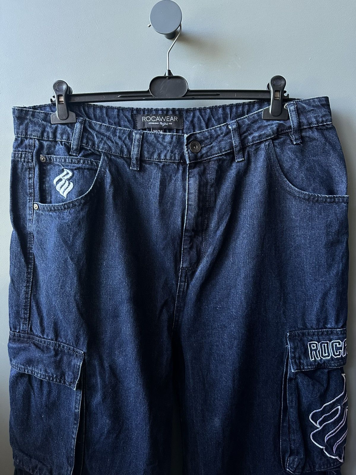Rocawear Rocawear Denim Cargo Pants Size 36x34 Size US 36 / EU 52 - 3 Thumbnail