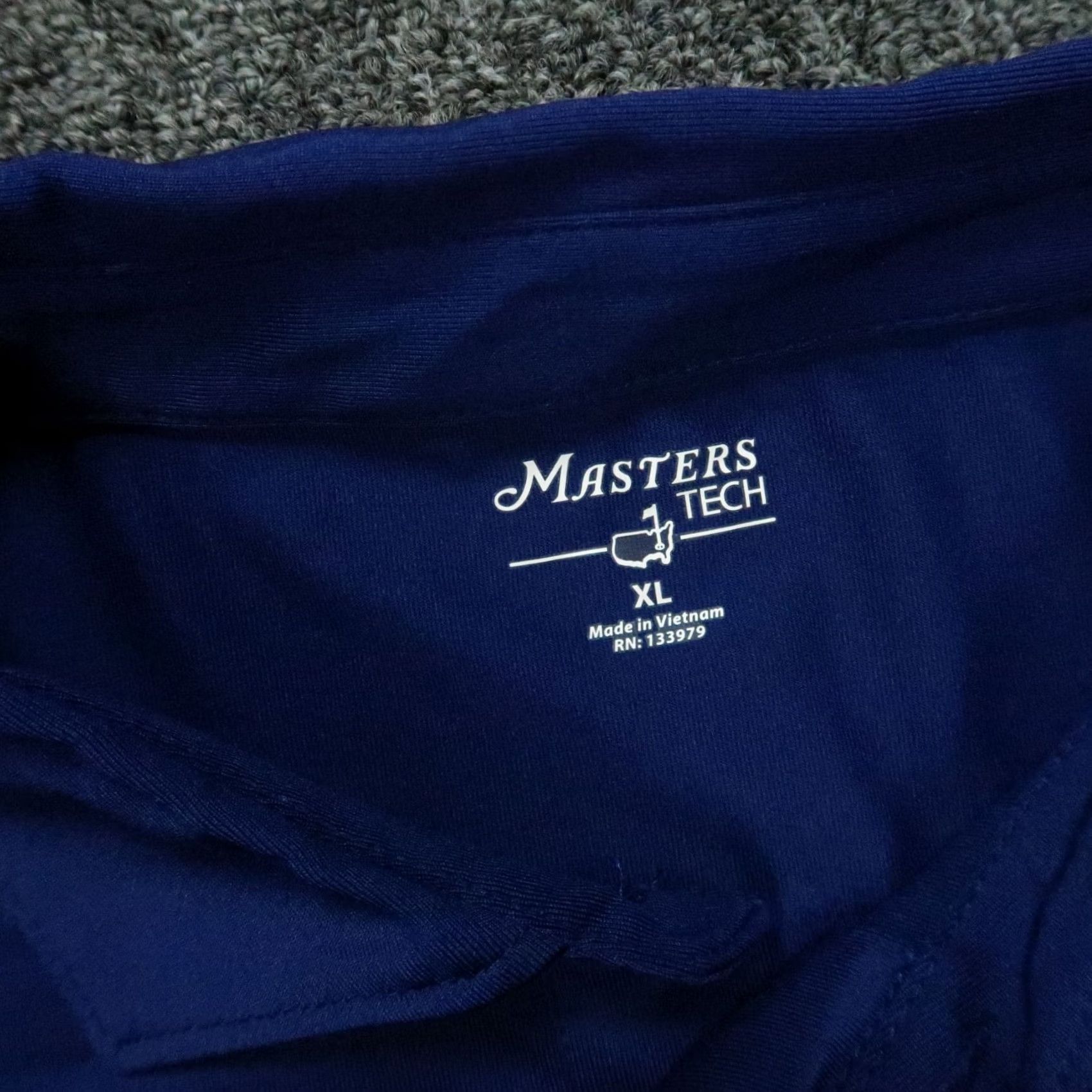 Vintage Masters Tech Shirt Mens XL Blue Green Performance Polo 2015 Golf Athletic Short Sleeve Button Collared VINTAGE: No Size US XL / EU 56 / 4 - 3 Thumbnail