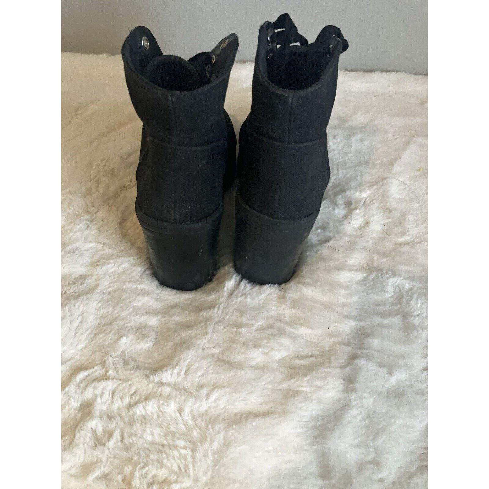 Divided DIVIDED H&M Women's Black Chunky Heel Ankle Booties Sz 7 Size US 7 / IT 37 - 7 Thumbnail